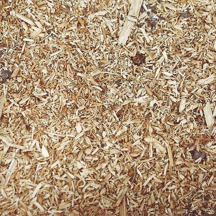 A pile of wood chip